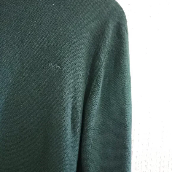Michael Kors Men's Dark Green Long Sleeve Light Weight Sweater Size Medium
